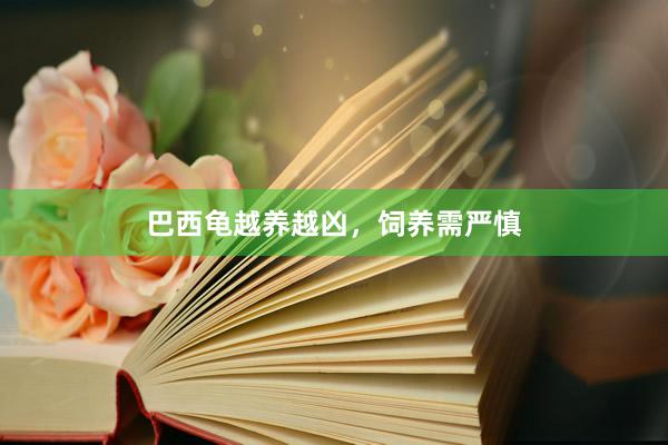 巴西龟越养越凶，饲养需严慎